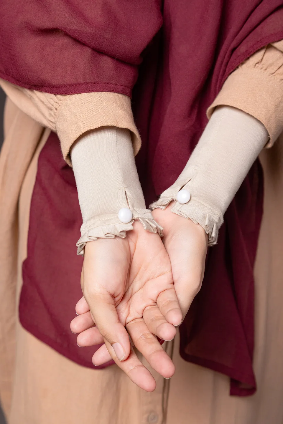 Detail Amraa Handsock, Beige, foto 2